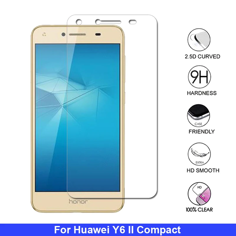 2 шт. 9H закаленное стекло для Huawei Honor 5A Y6 II Compact LYO L21 5 0 &quotЗащитная пленка экрана Cristal