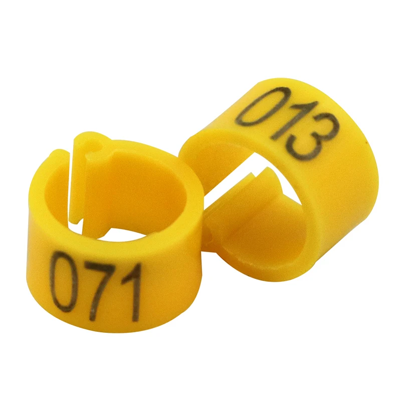 2 Set Of 1-100 Numbered 10mm Poultry Bird Pigeon Duck Chicken Clip Leg Color Foot Rings Pet Management Logo Identification Tool