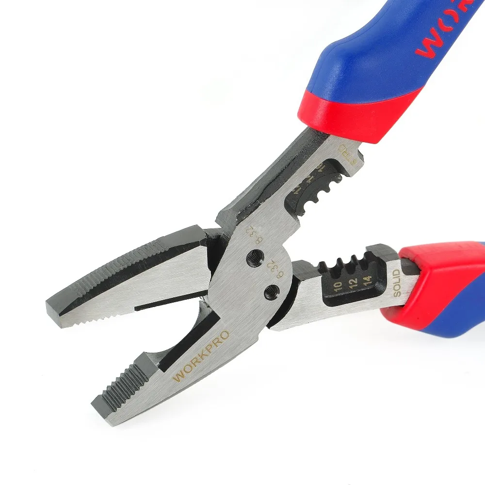 WORKPRO 8&quot Multi Pliers Combination Multifunctional Plier for Crimping Stripping Crimper | Инструменты