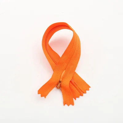 10 шт. 3# невидимые молнии 15 см для шитья открытый конец sewinglace молния для скрытых сумок застежка-молния из смолы невидимая для рюкзака - Цвет: Orange zippers 15cm