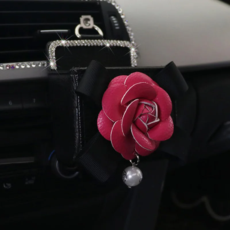 Серия Camellia, наборы, аксессуары для салона автомобиля, кожаный чехол на руль, авто Кристалл, подголовник, подушки, коробка для салфеток, подлокотник