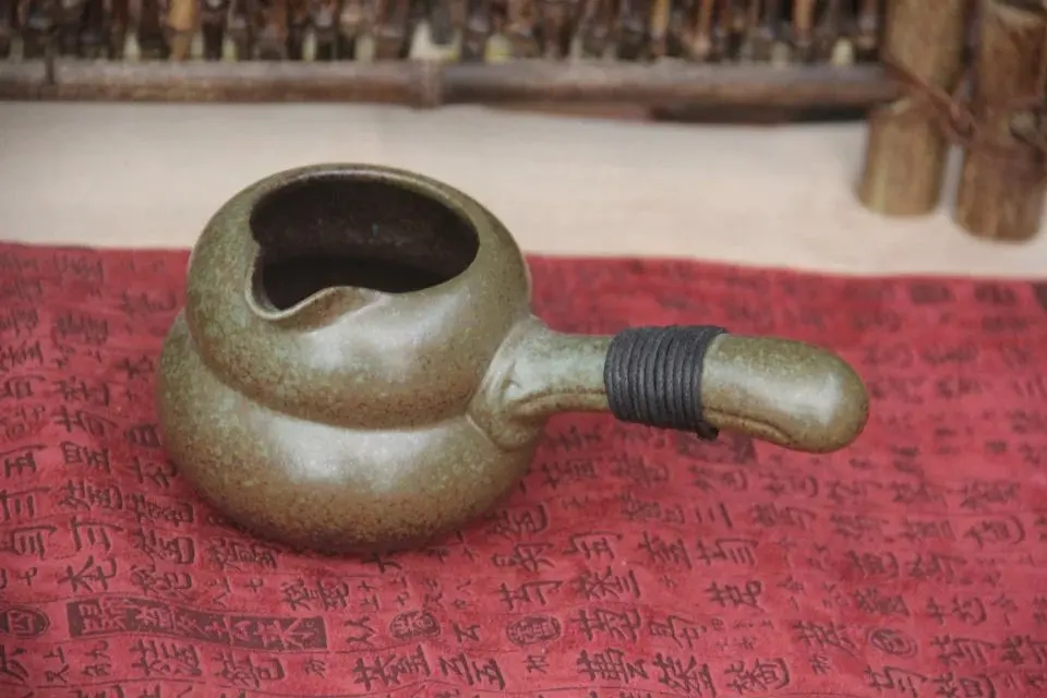 Чайная пурпурная керамика Taoist cup All is good Tea sea Dark green около 210 мл