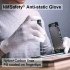 Антистатические перчатки NMSAFETY из углеродного волокна и ПУ, Антистатические Рабочие Перчатки