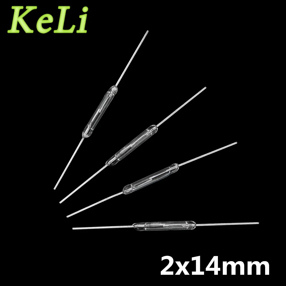 

10PCS/LOT Reed switch 2x14mm white glass 100% NEW Original