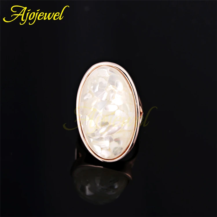 Ajojewel Размер 10 и 11 Роскошный белый корпус с одним камнем большое кольцо для женщин