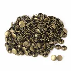 100x односторонние заклепки, трубчатые металлические, кожаные, для ремонта, шипы в стиле панк, Прямая поставка