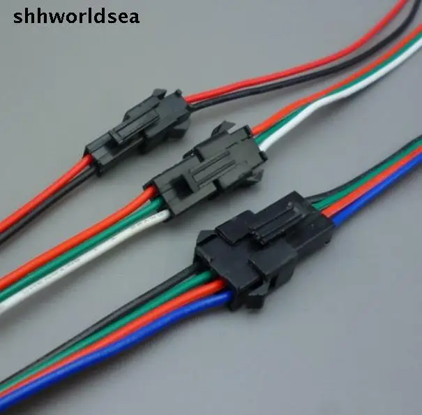 Shhworldsea 5 пар 2 3 4 pin jst разъем 2x10 см 2pin мужской/женский SM провод кабель pigtail для