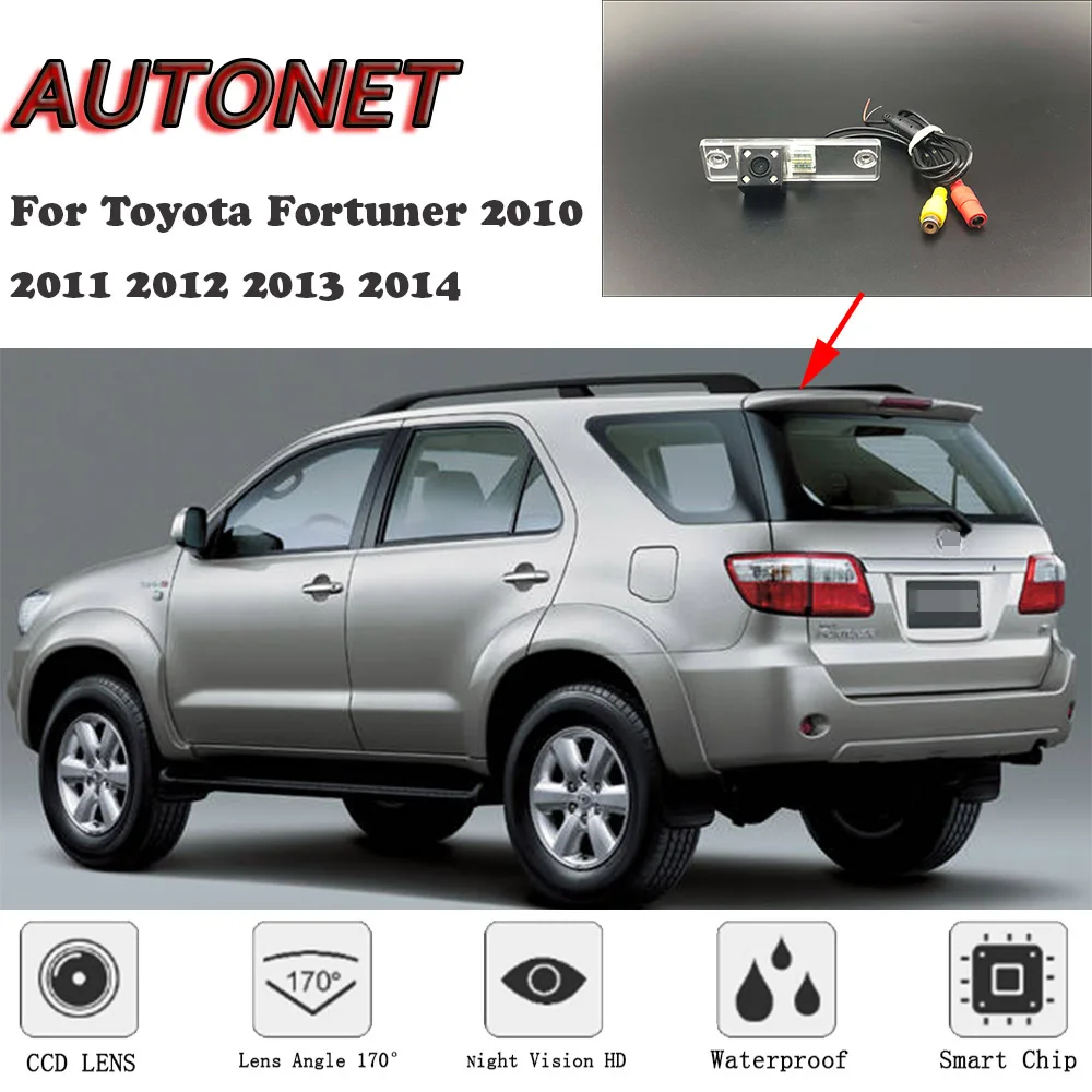 Камера заднего вида AUTONET HD с ночным видением для Toyota Fortuner 2010 2011 2012 2013 2014 CCD/номерной