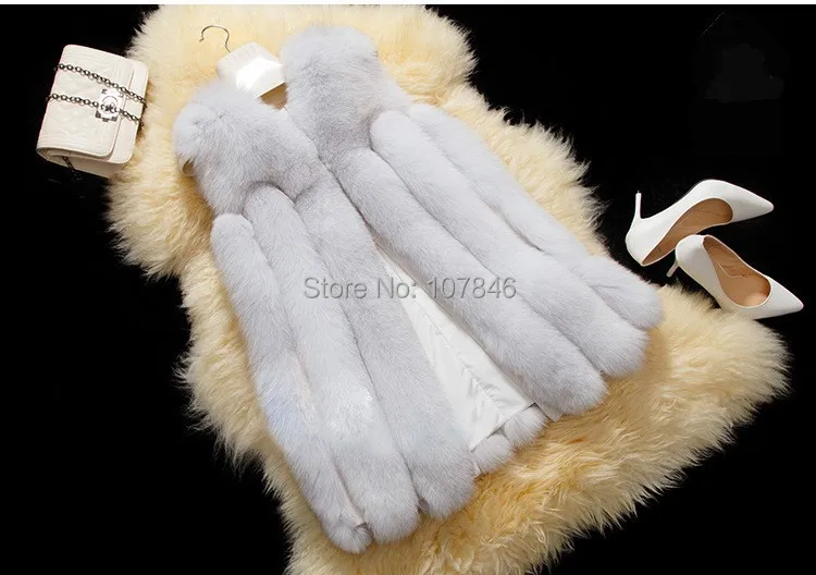 Модный настоящий цельный жилет из лисьего меха зимний женский меховой верхняя