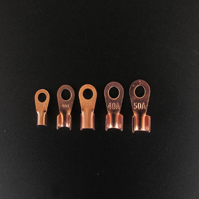 70pcs opening nose copper wire ear terminal cable connector wiring 10A-50A | Обустройство дома