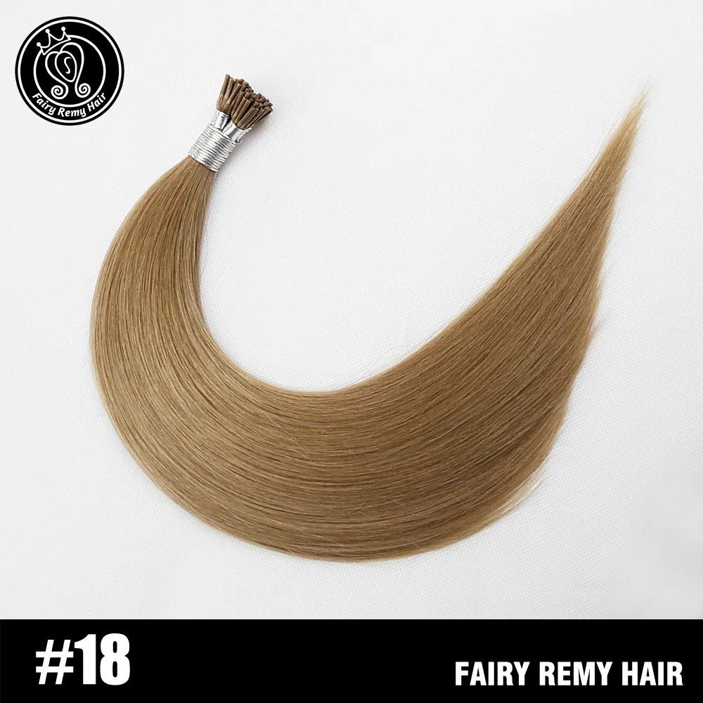 #18 Кератиновые накладные волосы для наращивания, Remy, европейские натуральные накладные волосы remy, сказочные волосы Remy, 20 дюймов, 50 шт./ПАК - Цвет: #18