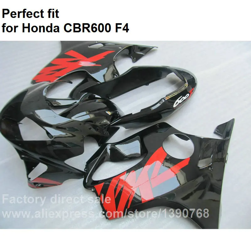 Обтекатели из АБС-пластика для Honda CBR600 F4 1999 2000 black комплект Красного обтекателя CBR