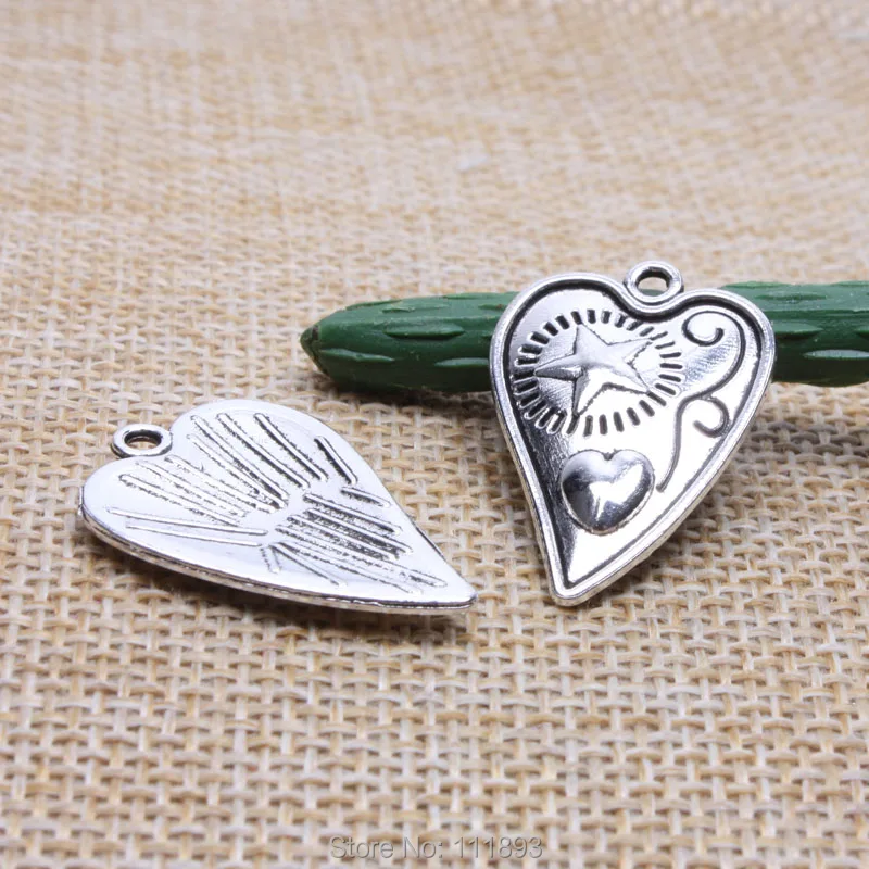 10 шт./партия цинковый сплав Древний серебряный Винтажный стиль пентаграмма с