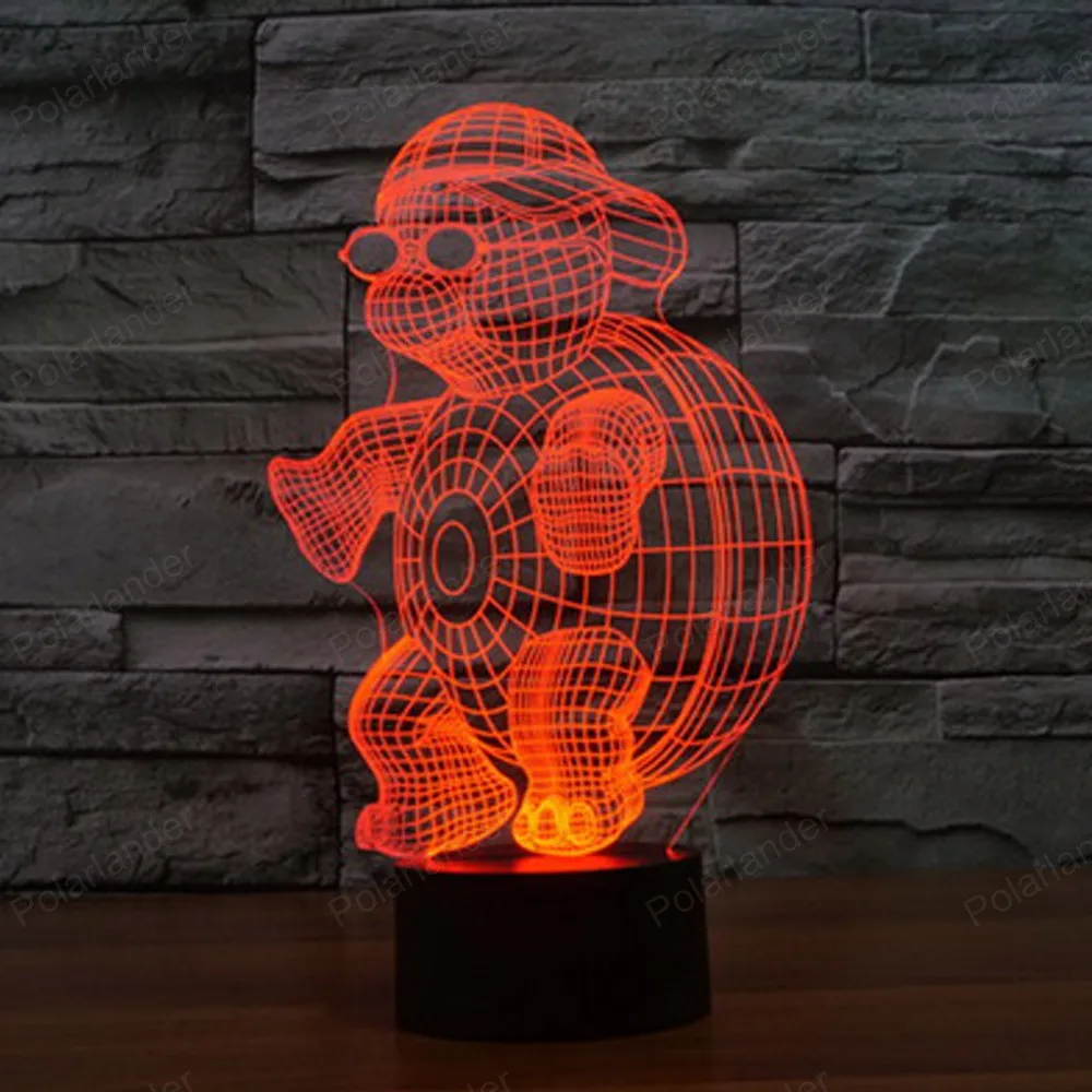 Цвета изменение 3D ночник Светодиодные настольные лампы дом Декор Спальня чтения