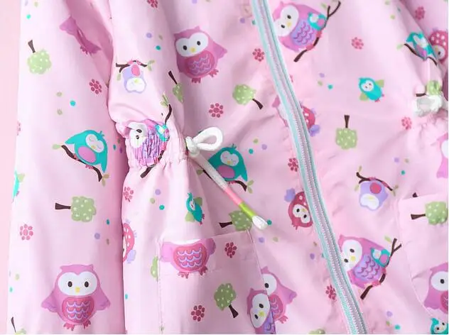 Hot sale2017 Baby Girl Jackets Hooded Jacket Print Owl For Girls Children Kids Spring Outdoor Clothing | Детская одежда и обувь