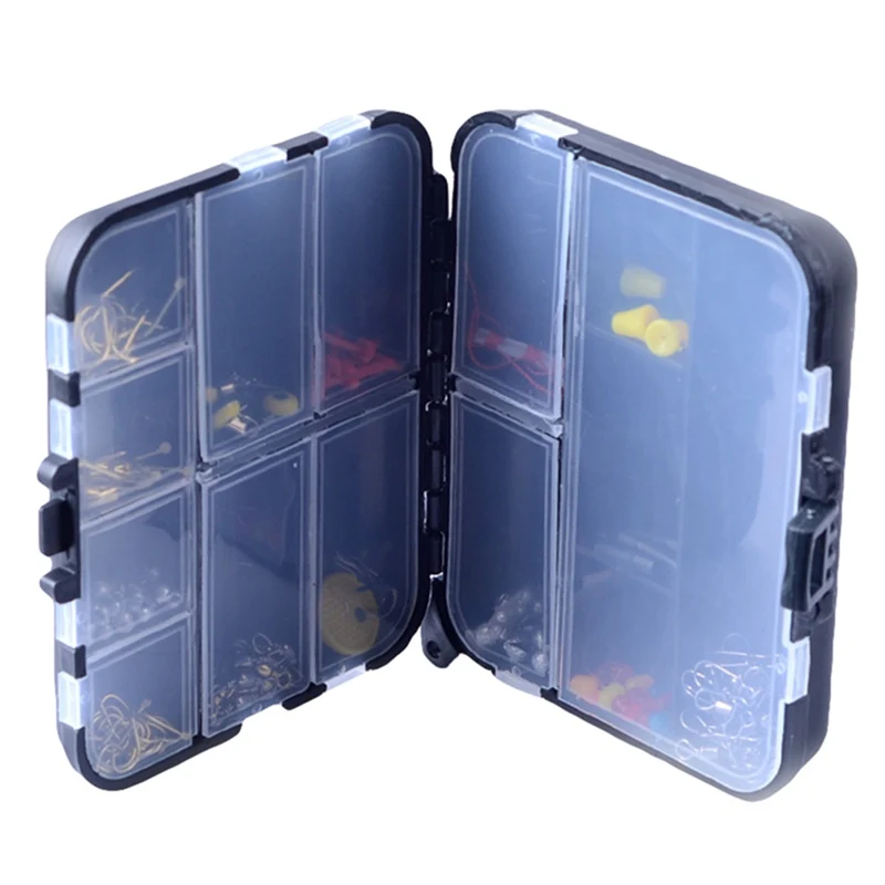 15 Slots Plastic Fishing Lure Hook Tackle Box Adjustable Portable Storage Case Tackle Multifunctional Organizer Fishing Boxes
