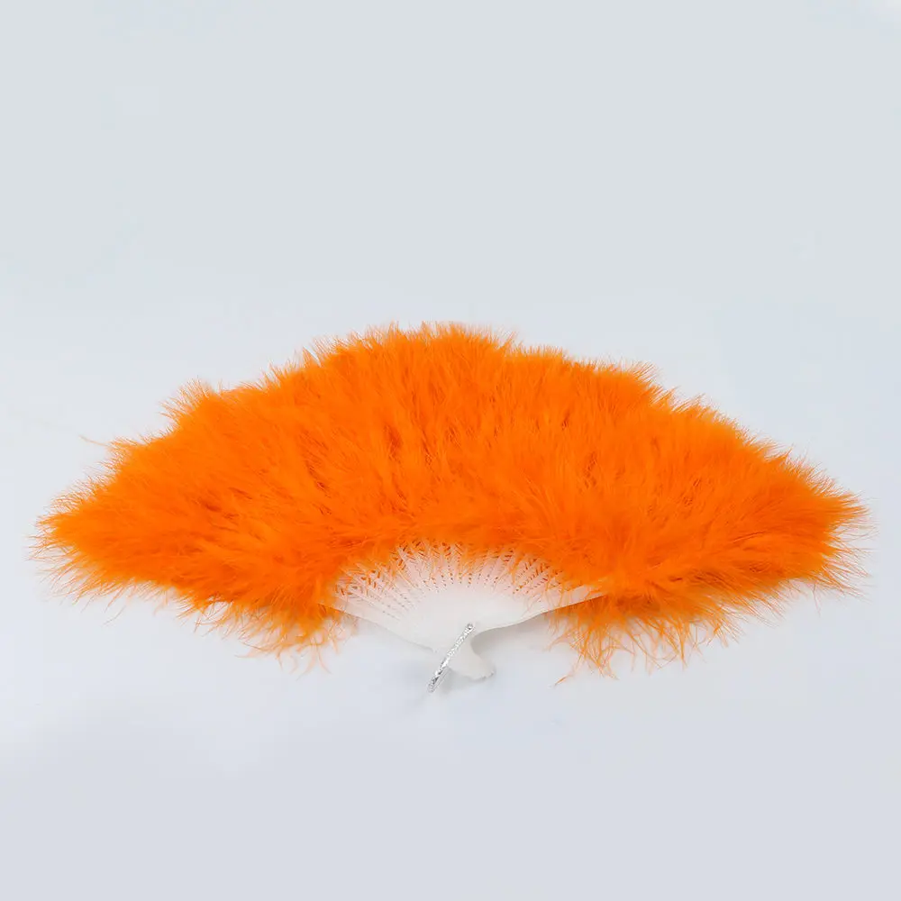 Красивый! 1 шт. 28 толстый гусиный пух оранжевый веер перышко для танцев сцены 45