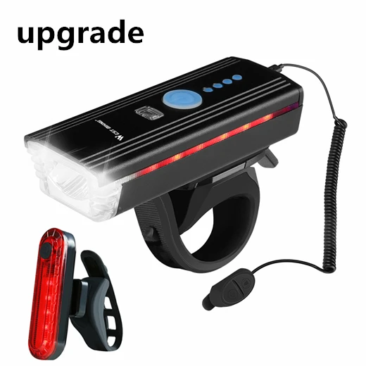 upgraded set WEST BIKING умный индукционный велосипедный светильник водонепроницаемый передний светильник USB Перезаряжаемый флэш-светильник светодиодный задний светильник MTB велосипедная лампа - Цвет: upgraded set