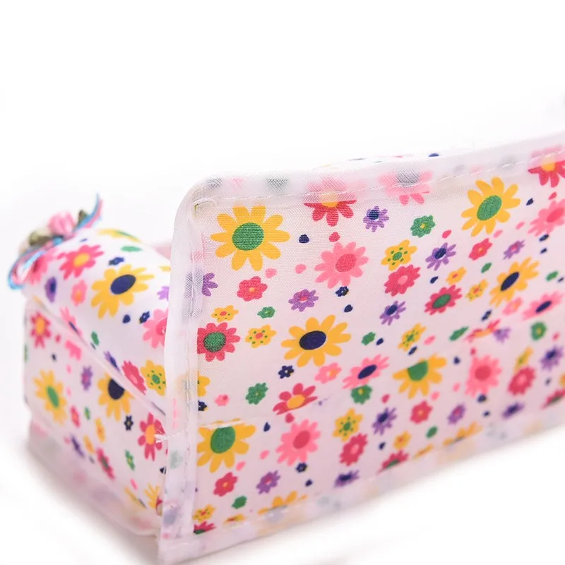 TOYZHIJIA 1 комплект кукольный домик игрушки Мини кукольная мебель цветок ткань диван с 2 подушки для аксессуары