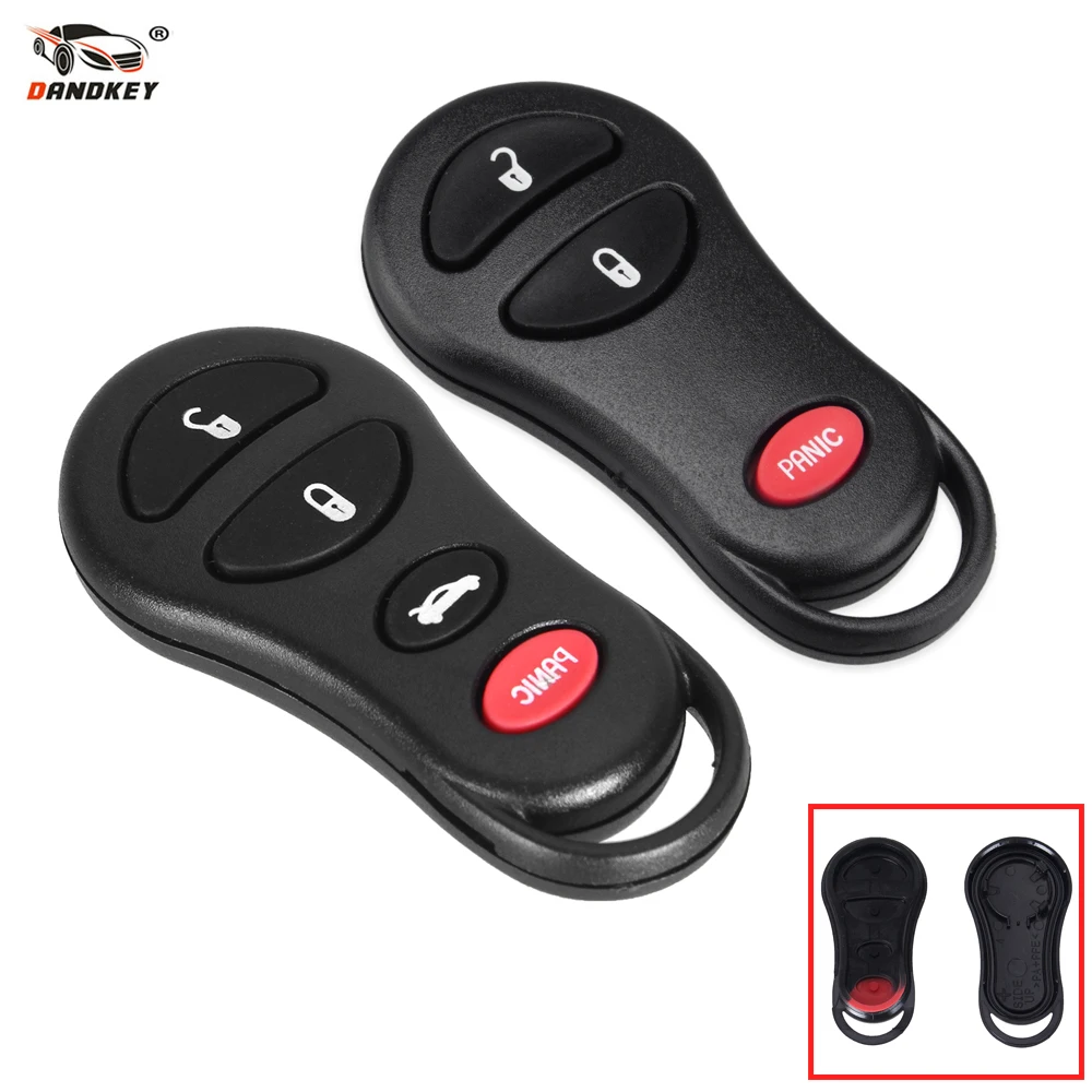DANDKEY 3 4 кнопки дистанционного ключа оболочки чехол для Chrysler Voyager Dodge Dakota Jeep Cherokee