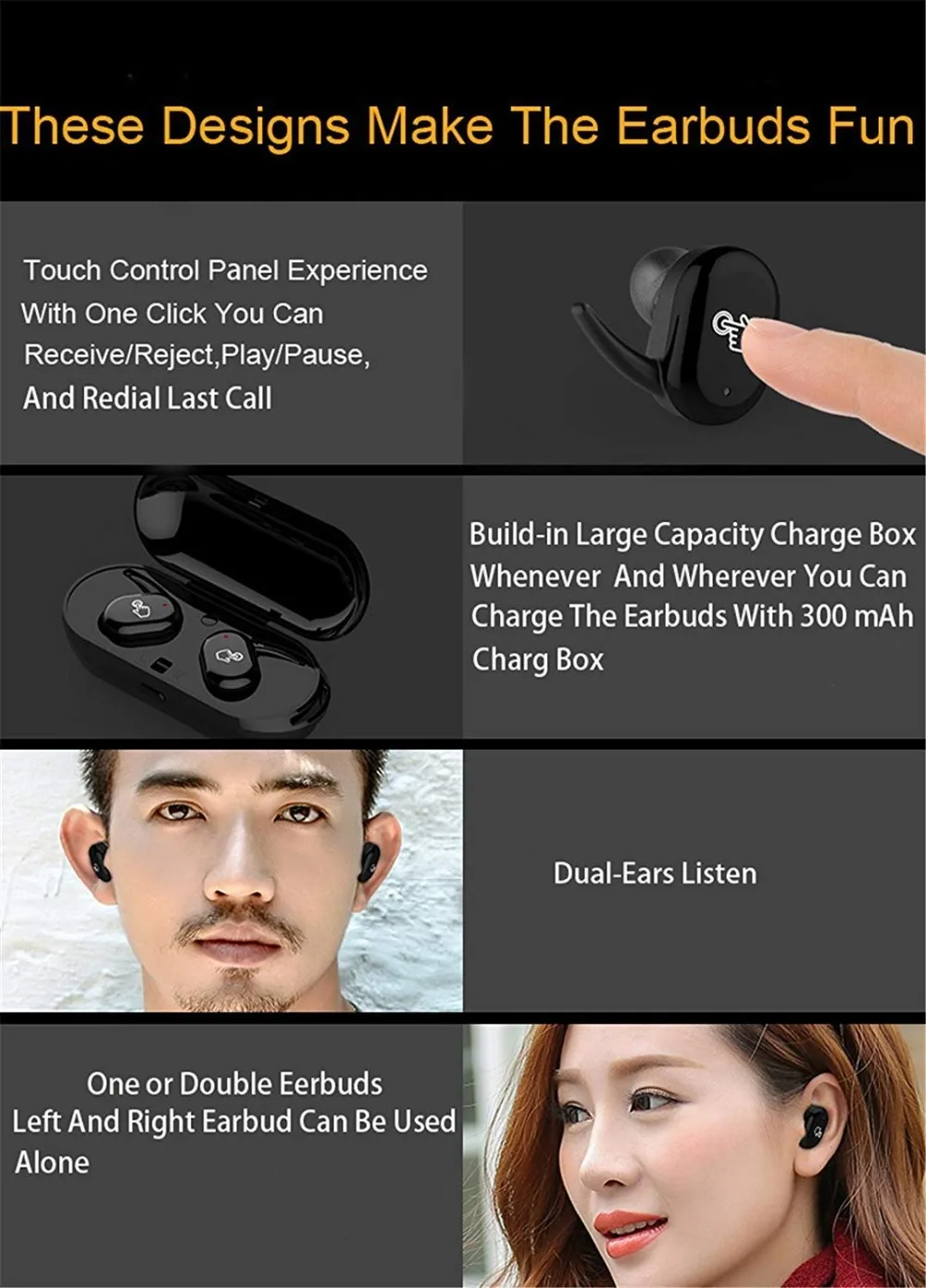 Sago новейшие беспроводные eadphones Bluetooth 5,0 стерео HD беспроводные наушники с микрофоном бинауральный вызов Автоматическое Сопряжение для iphone8