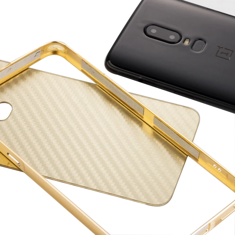 Luxury Hybrid Case For OnePlus 6 Hard Carbon fiber Metal Bumper+PC Back Cover one plus oneplus6 full cover phone shell |