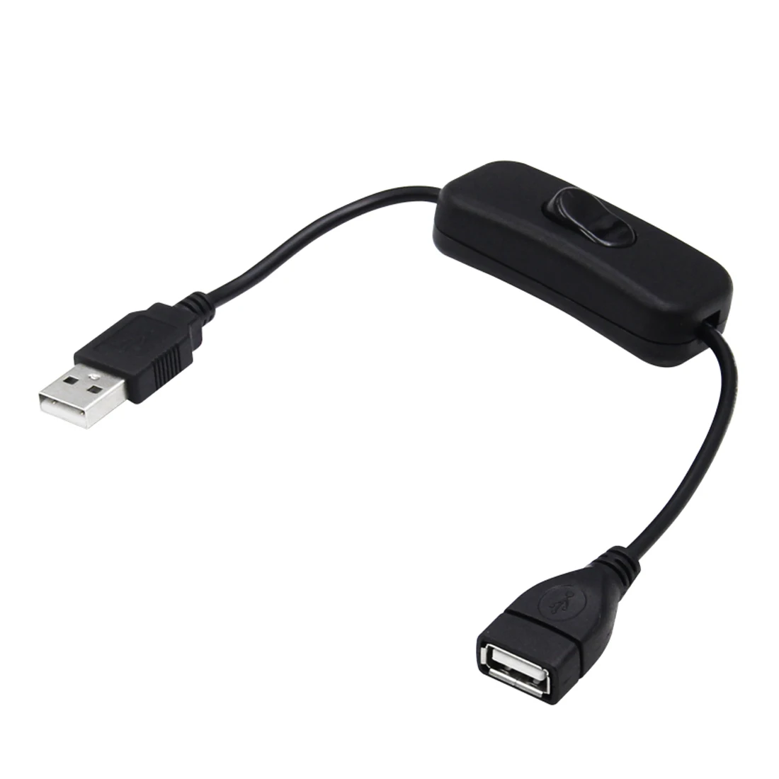 USB кабель питания 30 см USB 2,0 A папа-мама удлинитель Черный/белый кабель с переключателем вкл/выкл кабели