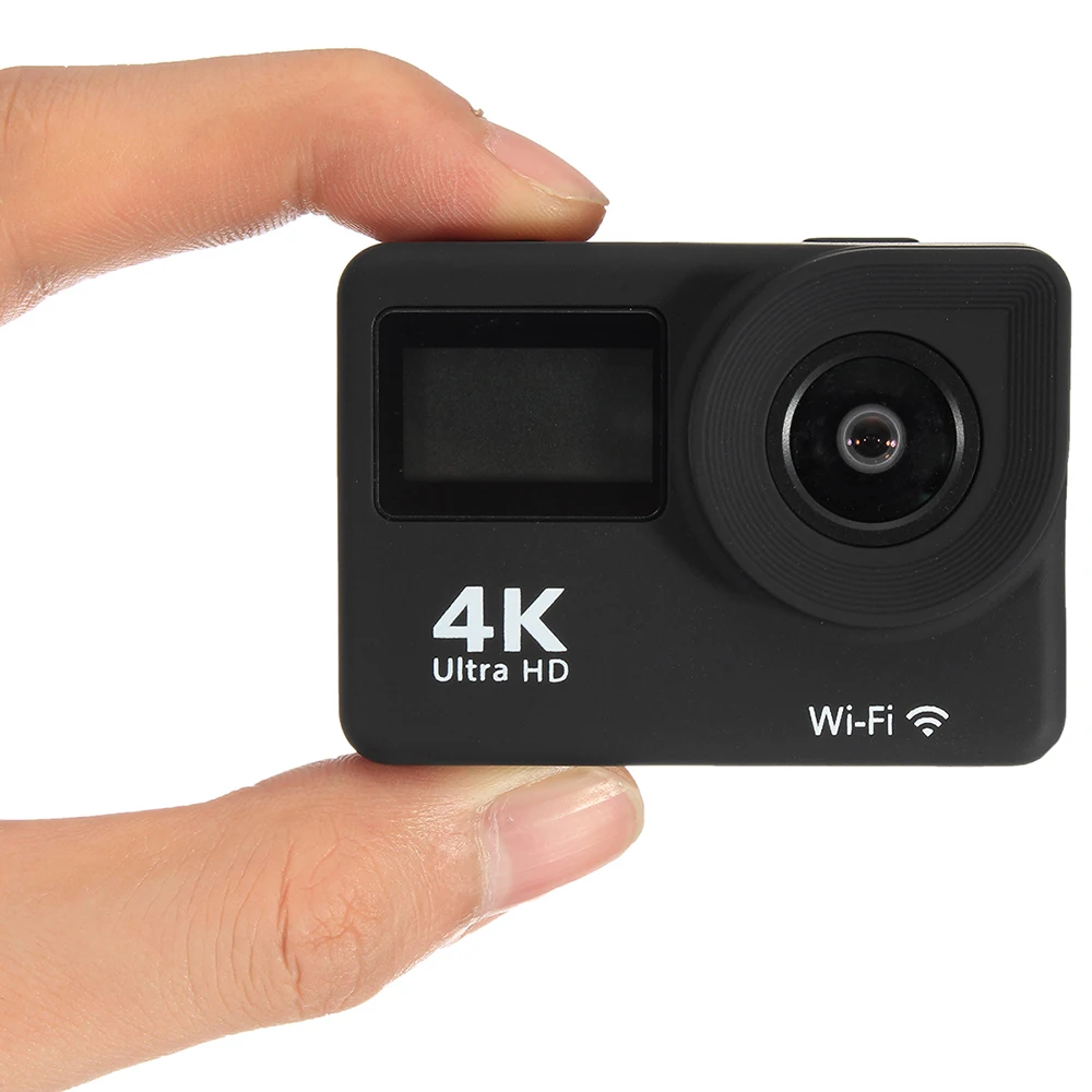 Andoer 4K экшн-камера WiFi двойной экран Ultra HD сенсорный экран DV спортивная видеокамера 170 градусов широкоугольный объектив 30 м водонепроницаемый