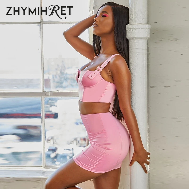 ZHYMIHRET летние розовые Комплект из 2 предметов детское платье Вечерние ночное