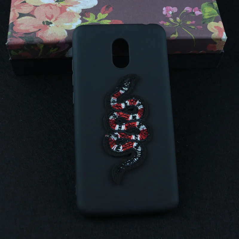 Case for Meizu M6 M711C Luxury Cartoon Animal Embroidery Tiger Lion Head Bee Snake Medal Bird Love Soft Back Phone Cases |
