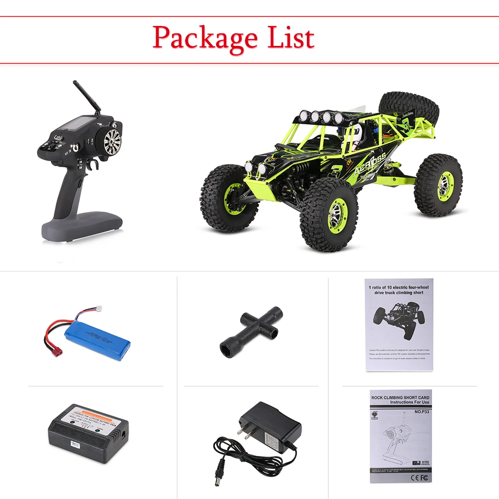 US Plug green WLtoys 10428 1:10 RC автомобиль 2,4 г 4WD электрический матовый Рок Гусеничный RTR внедорожник пульт дистанционного управления внедорожные veicoli модель игрушки транспортные средства - Цвет: US Plug green