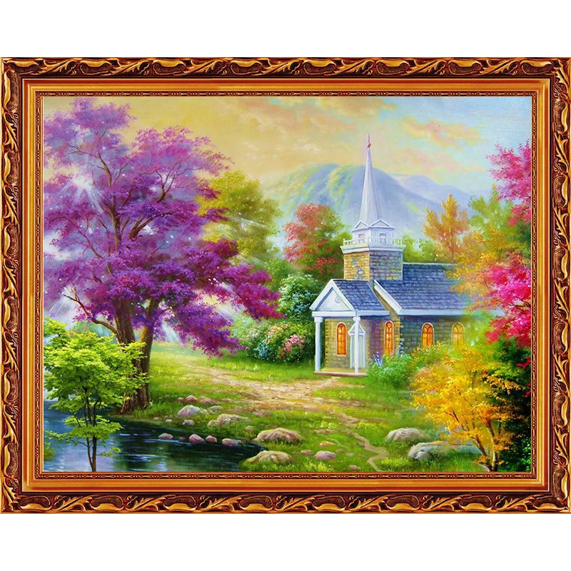 Новый 5D DIY алмаз пейзажа пастырской пейзажи площадь Алмазы Вышивка крестом