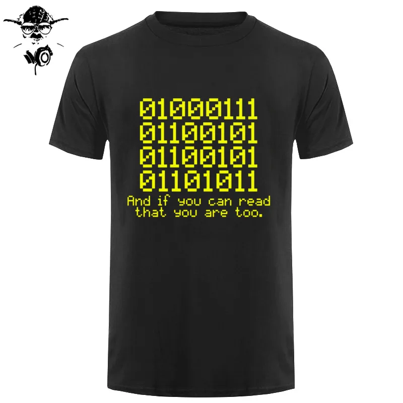 0100 бинарная футболка код Geek Nerd Tech Computing слоган подарок Забавный подарок 123t модные мужские футболки с круглым вырезом футболки