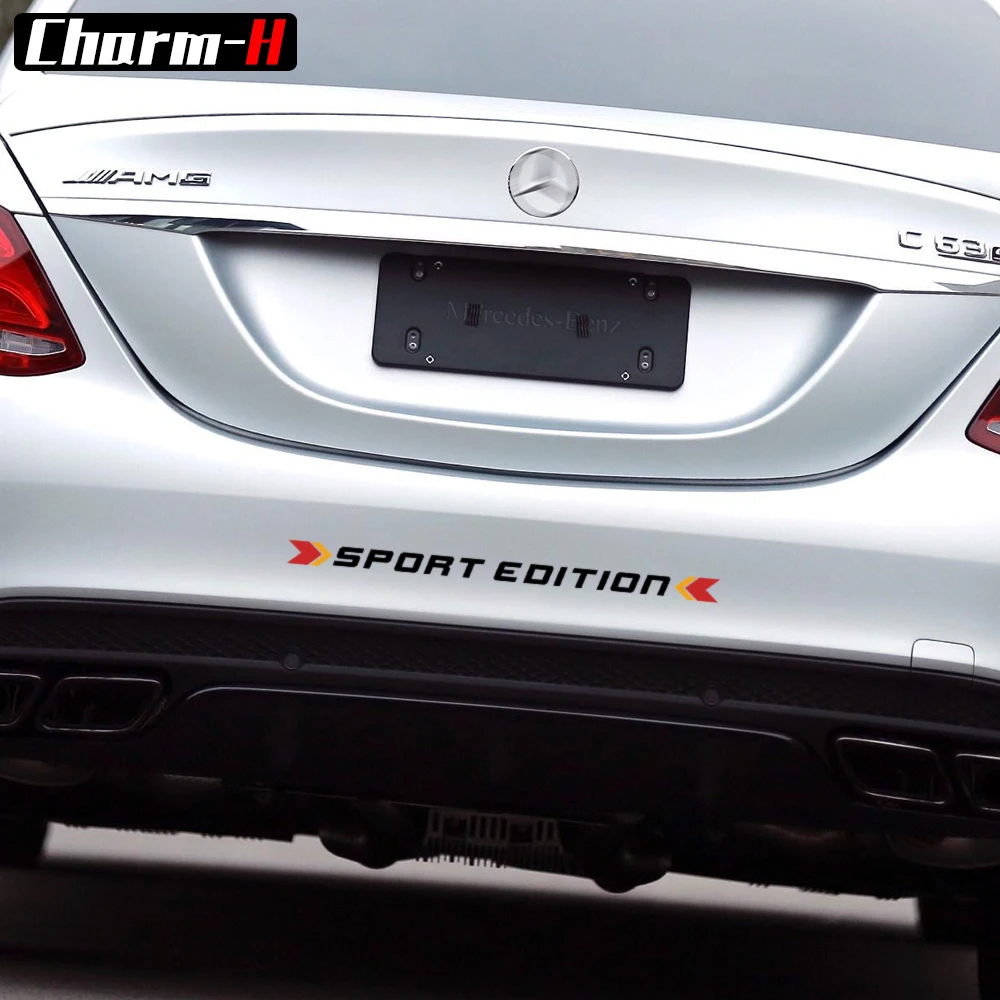 Наклейки на задний бампер Mercedes Benz A C E CLA Class A45 W204 W205 C63 GLA45 W212 AMG 1 шт.|Наклейки