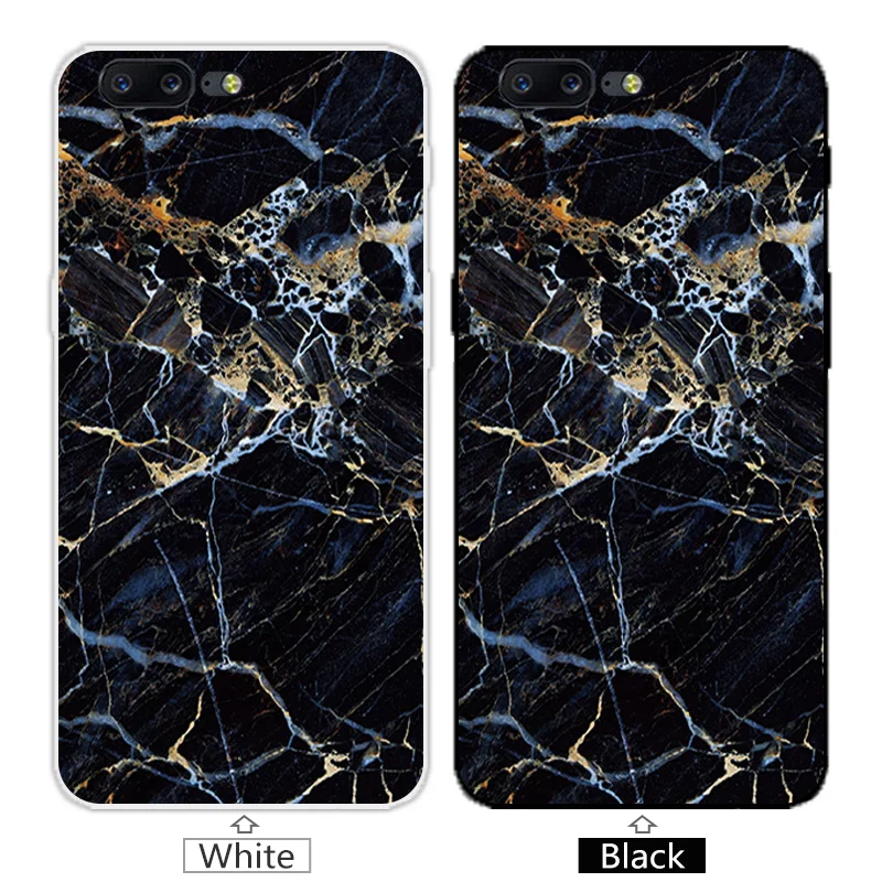 For One Plus 5 Five 1+5 Phone Case Black Back Matte Marbles Cover Soft TPU Silicon 5.5inch for Plus5 Fundas Coque |