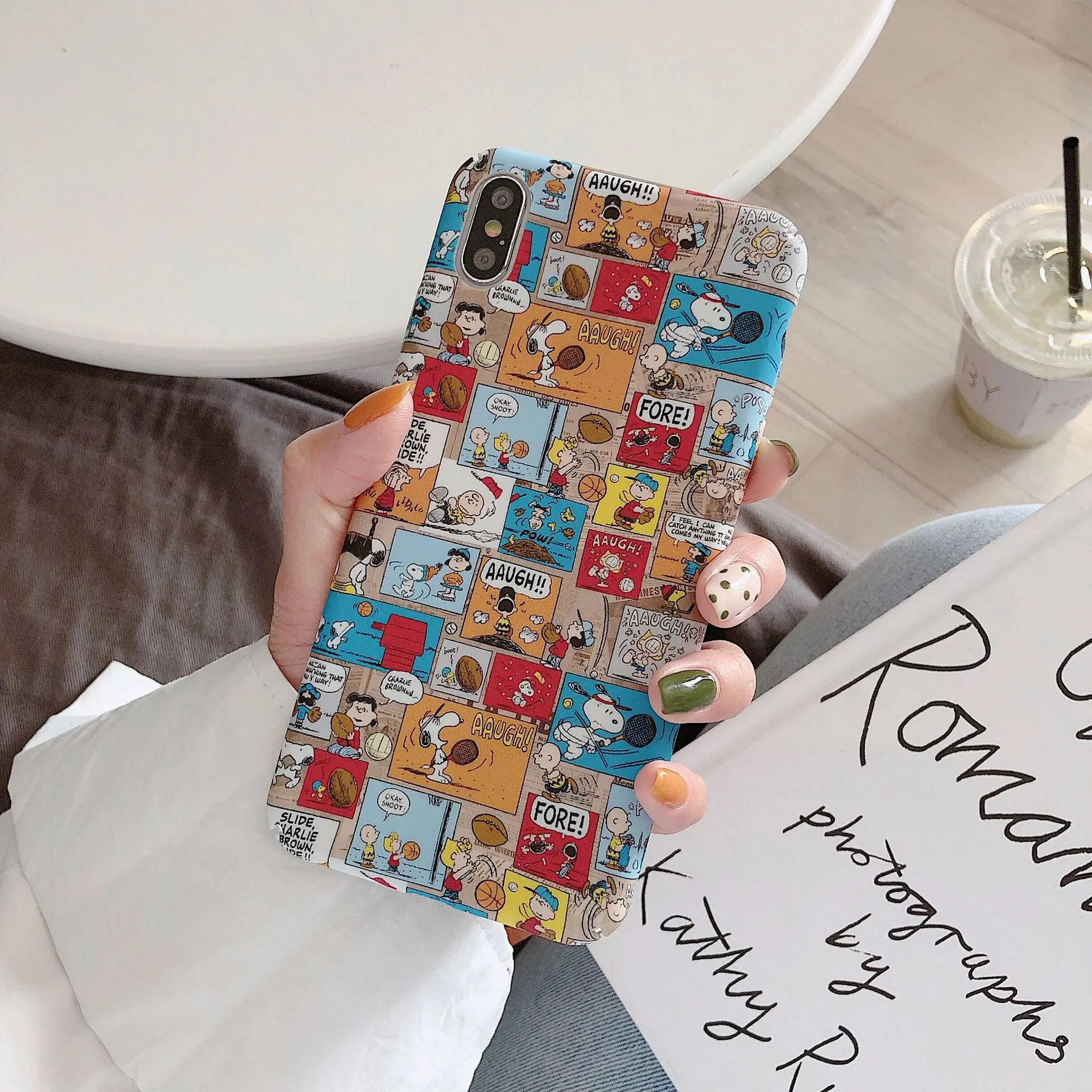 Забавный мультфильм Граффити комиксов Snoopy мобильный телефон чехол для iPhone X Xs Max 6
