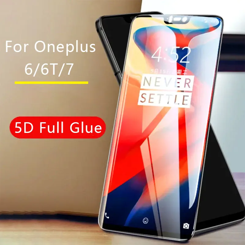 protective glass for oneplus 6 tempered on one plus 6t 7 oneplus6 plus6 glas screen protector full glue 5d oneplus7 plus7 | Мобильные