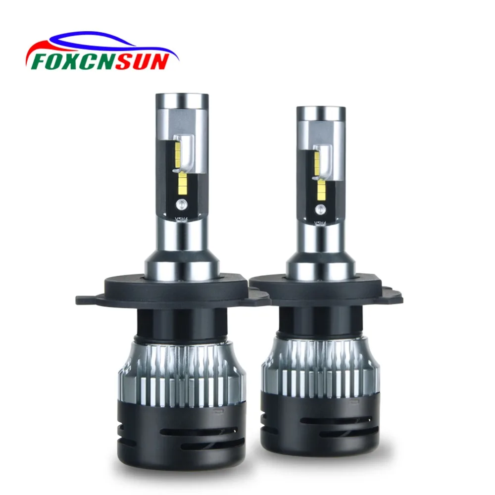 Foxcnsun H7 светодиодный фар автомобиля H4 H11 9006 9005 H1 H3 HB3 HB4 мини Buld 12V 6500K светильник со
