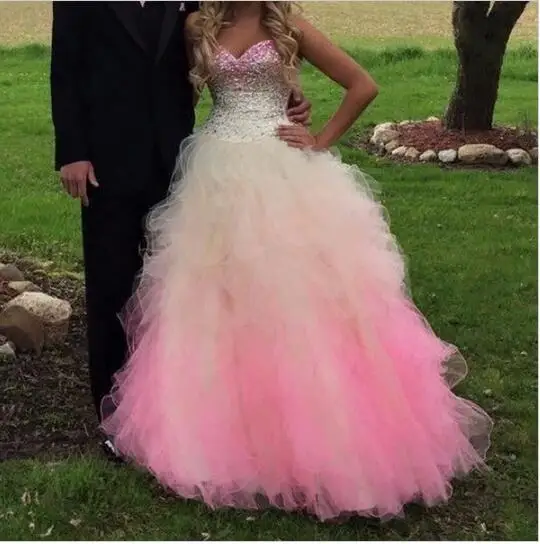 Элегантный Милая Узелок Рукавов Quinceanera Платье 2017 Mix Розовый С Плеча Платья Vestidos Де