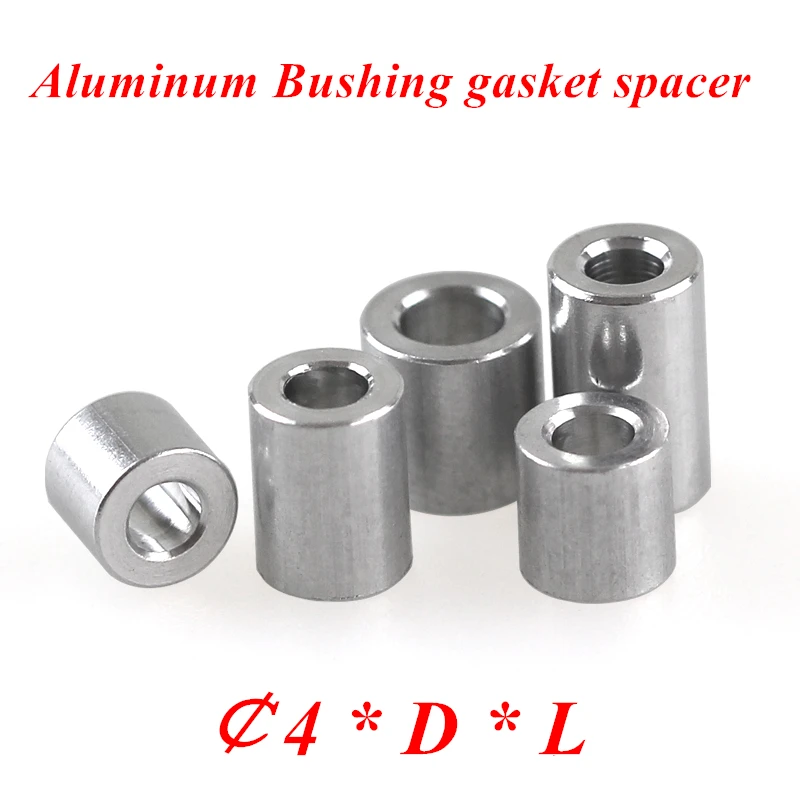 20pcs M4 Aluminum flat washer aluminum Bushing gasket Spacer CNC sleeve Non-threaded standoffs For RC Model Parts