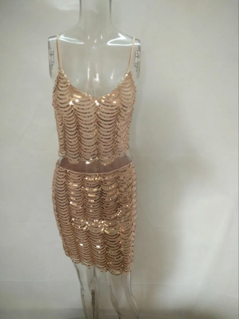 2019 New Arrival Sequin Sexy Strap Bodycon Suits Dress Fashion Celebrity Elegant Night CLub Party Dresses Mini Lady | Женская одежда