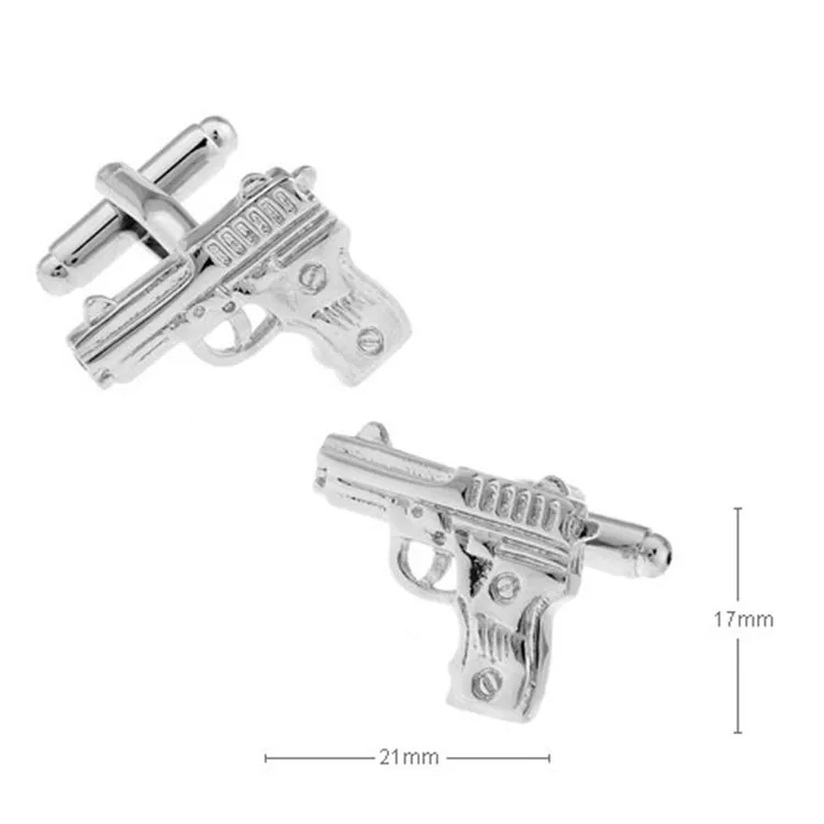 New Fashion copper Gun Styling Glossy Metal Cuff Nail Men's Business Casual French Shirt Button Cufflinks Gifts for Men | Украшения и