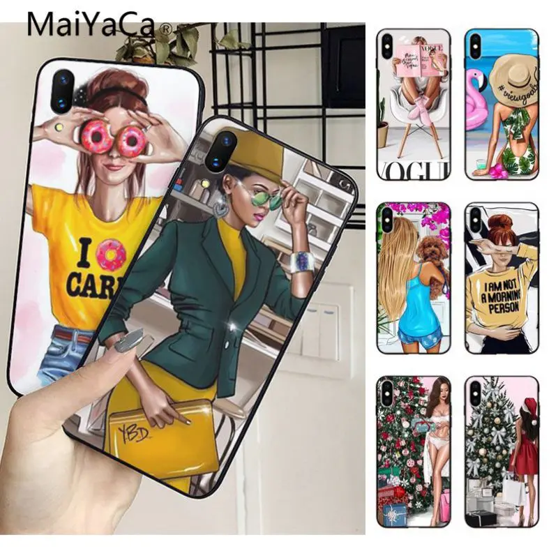 MaiYaCa модный Рождественский чехол для девочек силиконовый из ТПУ iphone XS XR XSMAX 6s 6plus 6S