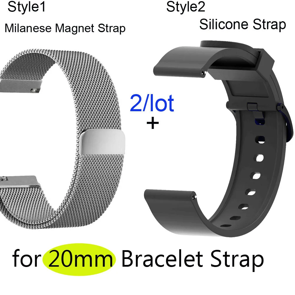 20mm Bracelet Strap For Xiaomi Amazfit GTS Watchstrap Bip Wristband GTR 42mm Stainless Steel Metal Watchband | Электроника
