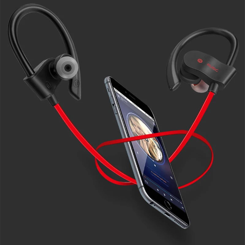 Гарнитура с шумоподавлением Bluetooth беспроводные стерео наушники спортивные