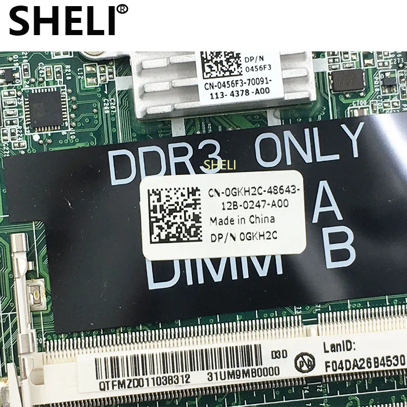SHELI для DELL CN-0GKH2C GKH2C Материнская плата ноутбука Inspiron 17R N7010 DA0UM9MB6D0 HM57 системная плата хорошая работа