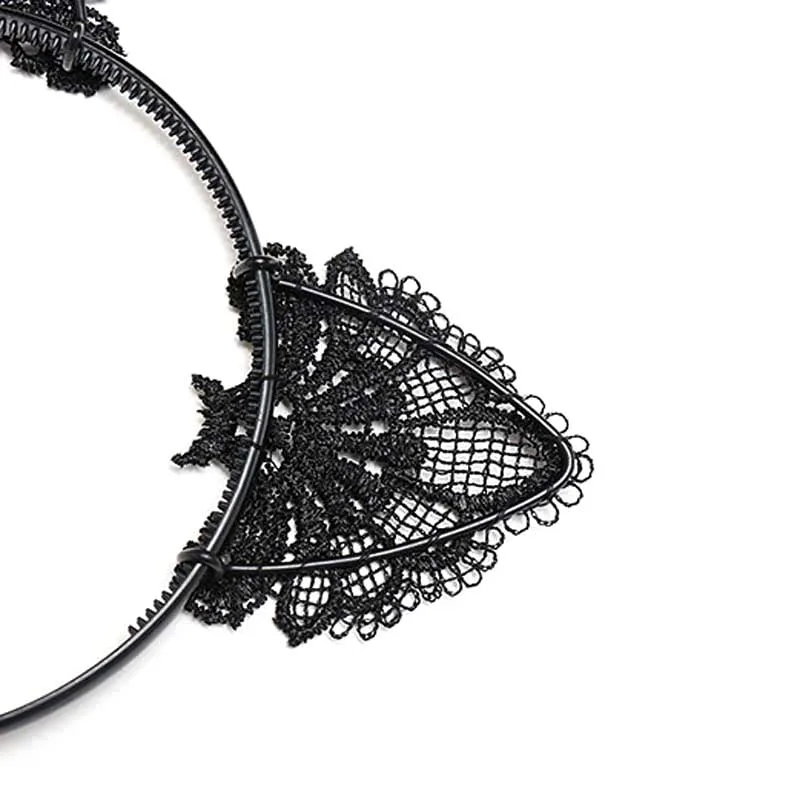 Женская Кружевная повязка на голову с кошачьими ушками|fashion hair accessories|hair accessorieshair