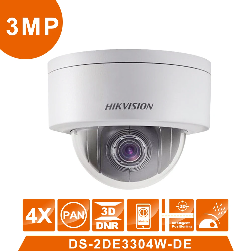 Hik 4CH HD POE NVR комплект 3 шт. 4MP DS-2CD2143G0-I и DS-2DE3304W-DE Мини PTZ IP камера CCTV система безопасности комплект видеонаблюдения