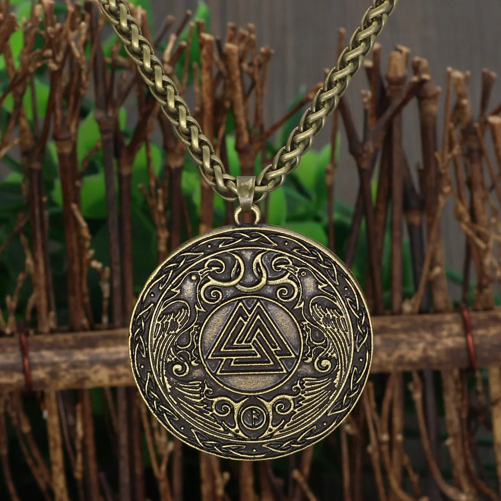 Мужское норвежский викинг odin кулон с вороном ожерелье|Ожерелья подвеской| |