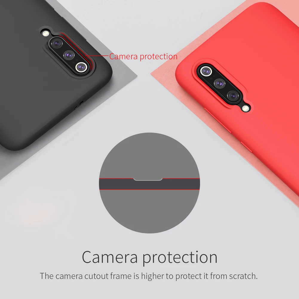 Nillkin Soft Case for Xiaomi Mi 9 and Explorer Smooth Liquid Silicone Cell Phone Gel Rubber Back Cover |